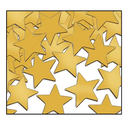 Beistle 3oz. Gold Fanci-Fetti Stars
